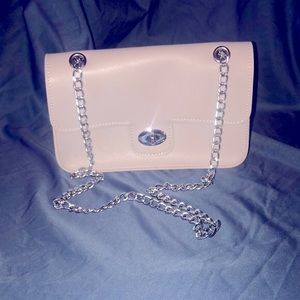 NWOT- Marco M Kelley pale blue crossbody handbag with chain strap.